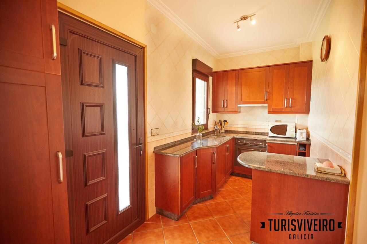 Casa En La Playa De Area Con Finca Privada Viveiro Buitenkant foto