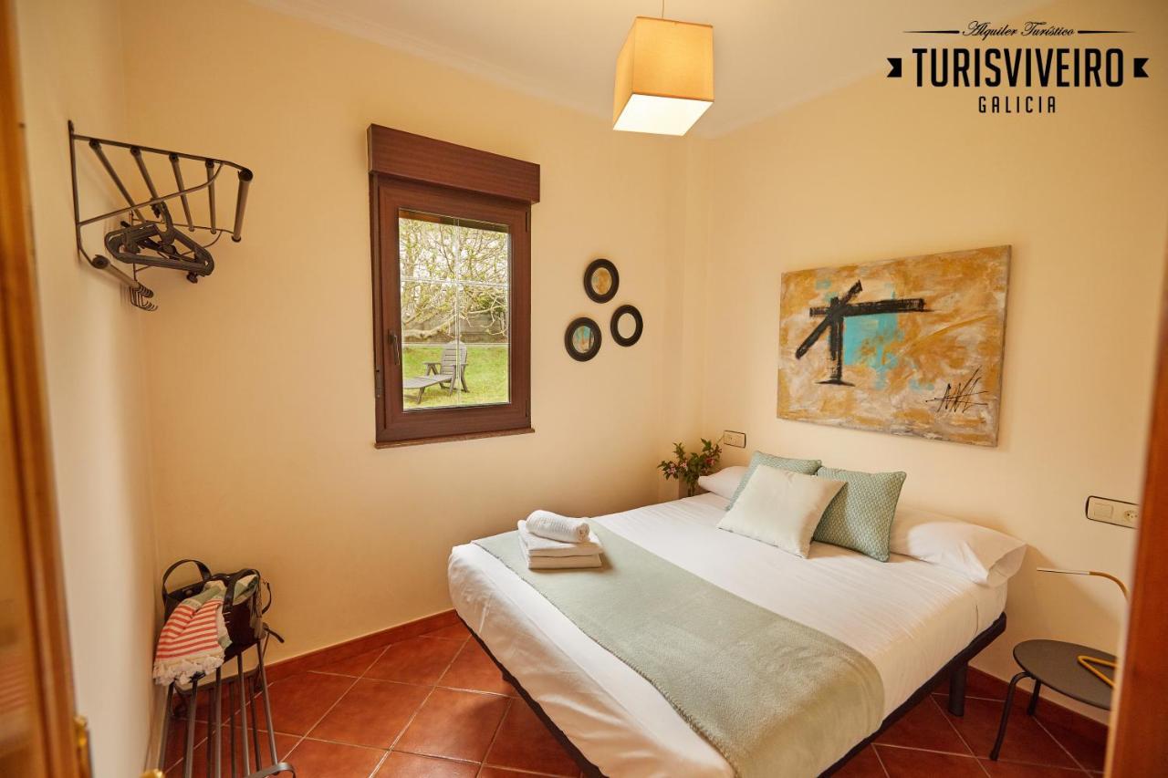 Casa En La Playa De Area Con Finca Privada Viveiro Buitenkant foto