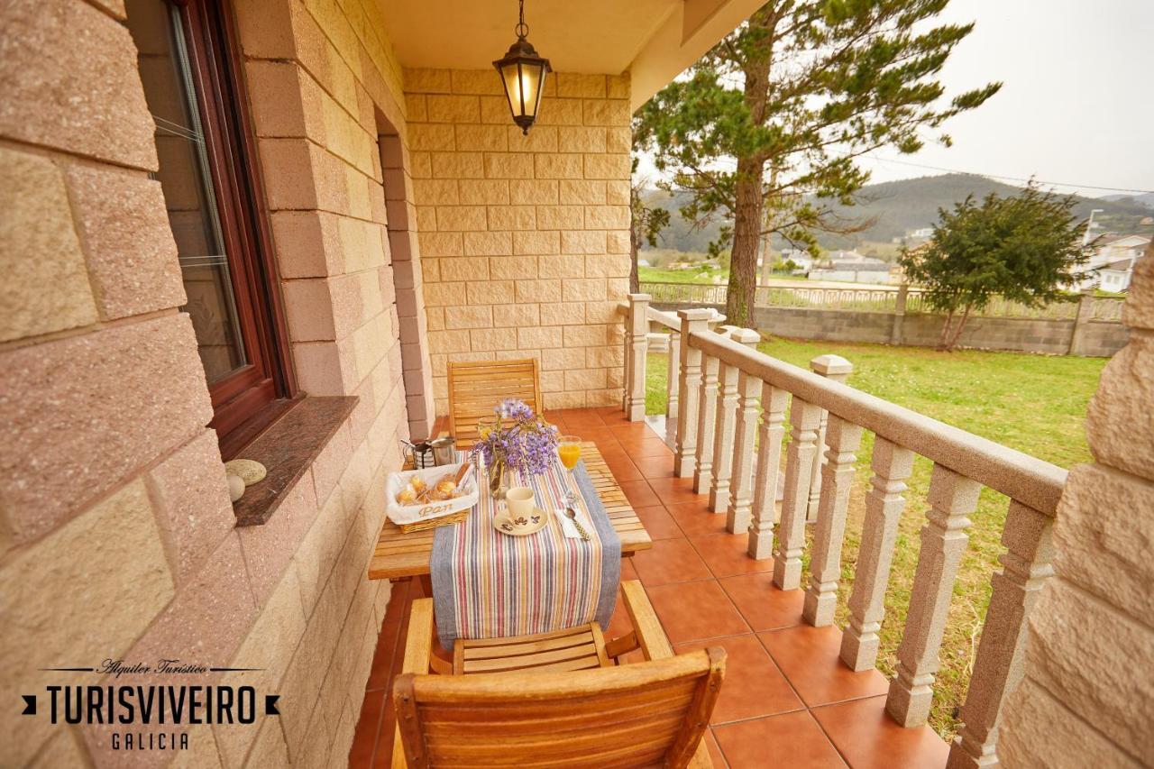 Casa En La Playa De Area Con Finca Privada Viveiro Buitenkant foto